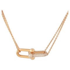 Tiffany & Co. HardWear 18K Rose Gold 0.74ct Diamond Necklace TI02-042026