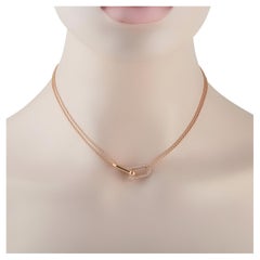 Tiffany & Co. HardWear 18K Rose Gold 0.79ct Diamond Double Link Necklace