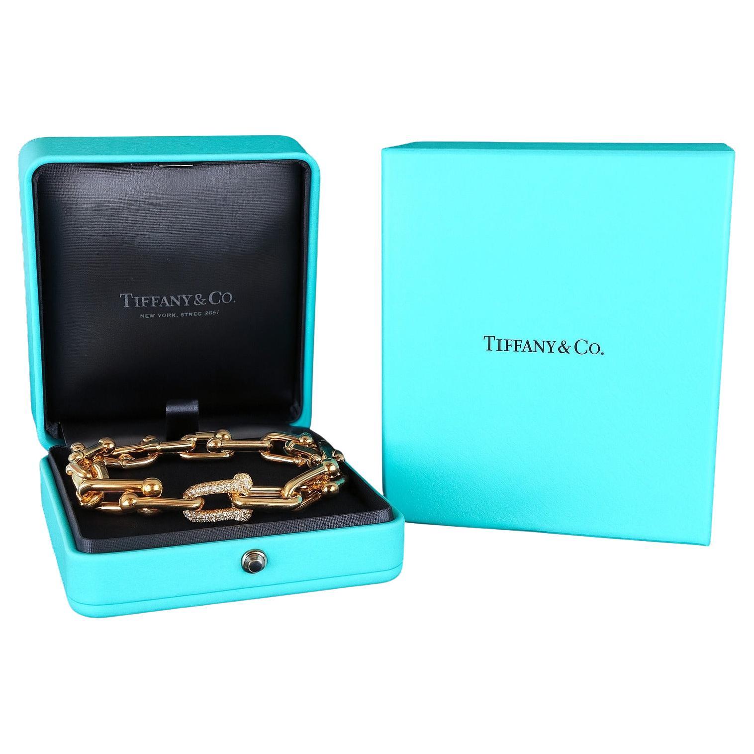 Tiffany & Co. HardWear Pulsera de cadena de diamantes de oro rosa de 18 quilates en venta