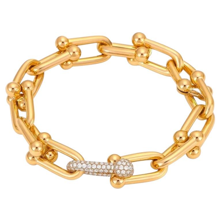 Tiffany & Co. HardWear 18K Rose Gold Diamond Chain Bracelet