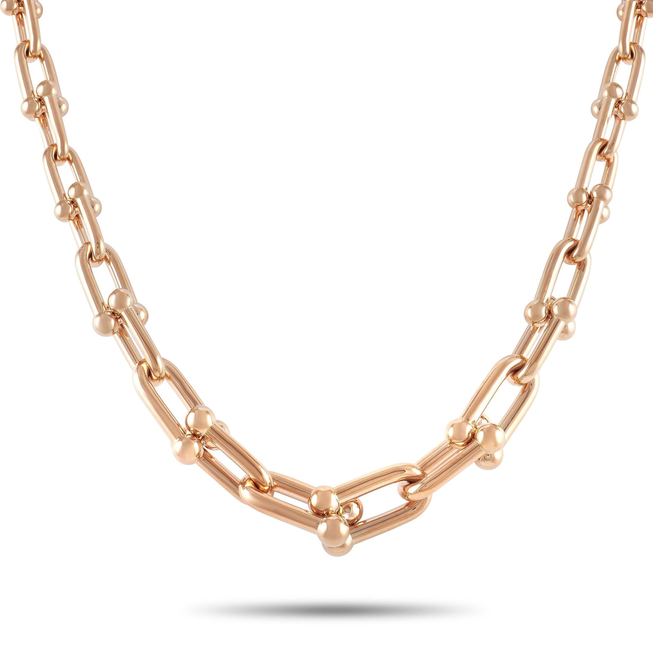 Tiffany & Co. HardWear 18K Rose Gold abgestufte Gliederkette Damen