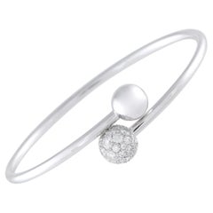 Tiffany & Co. HardWear 18K White Gold 0.73ct Diamond Bangle Bracelet TI04-040626