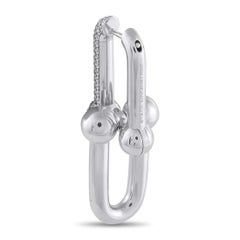Tiffany & Co. Pendientes HardWear de oro blanco de 18 quilates con diamantes de 1,18 quilates TI15-060326