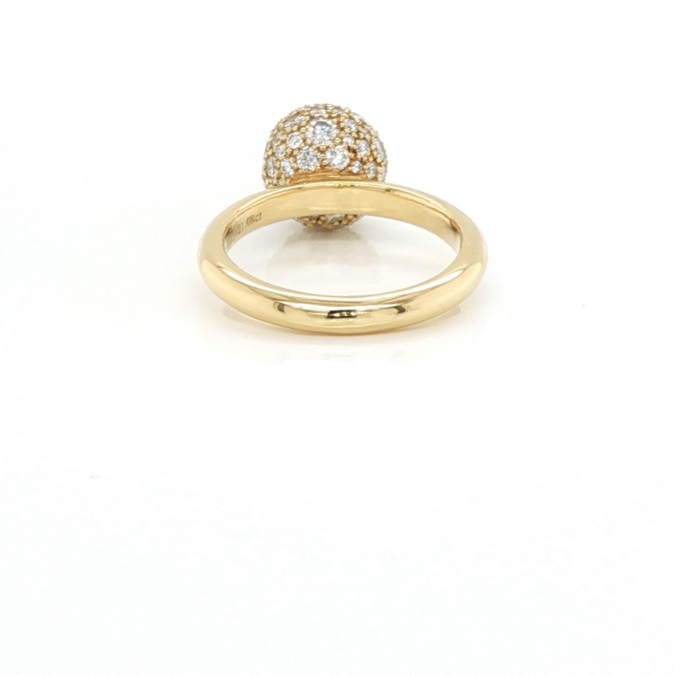 Taille brillant Tiffany & Co. HardWear Bague en or jaune 18k diamant 8mm Ball and Ball Taille 4 en vente