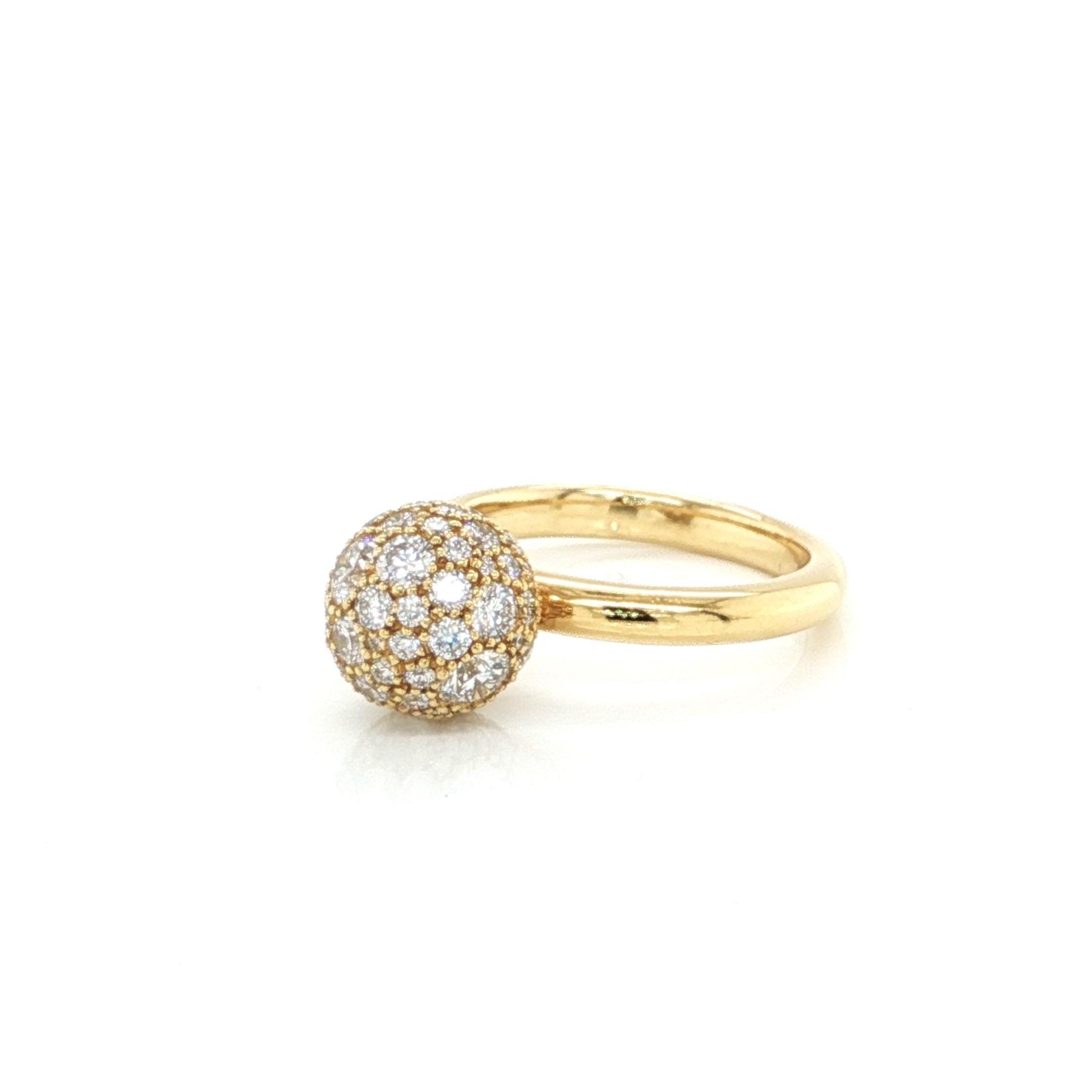 Tiffany & Co. HardWear Bague en or jaune 18k diamant 8mm Ball and Ball Taille 4 Pour femmes en vente