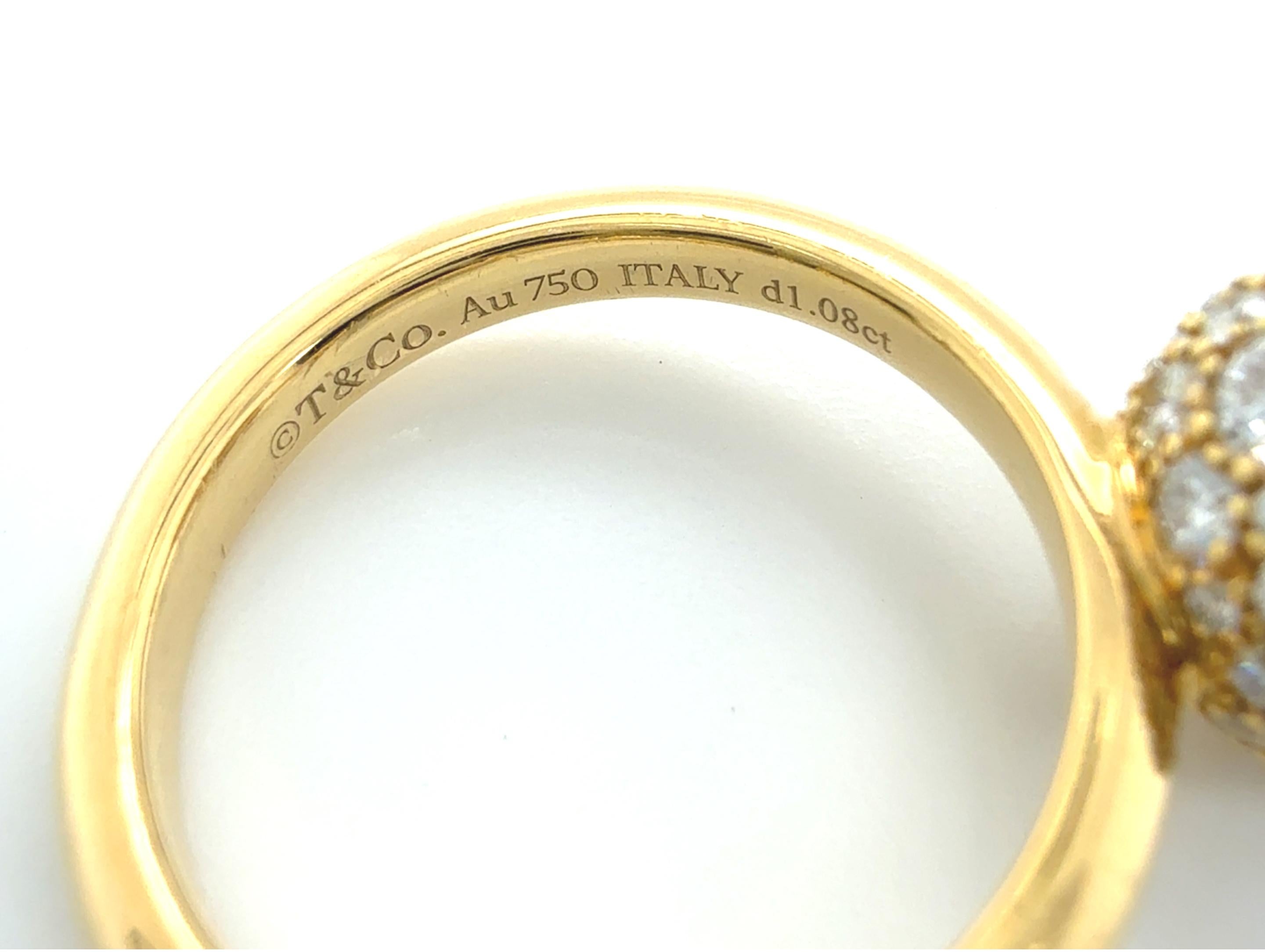 Tiffany & Co. HardWear Bague en or jaune 18k diamant 8mm Ball and Ball Taille 4 en vente 2