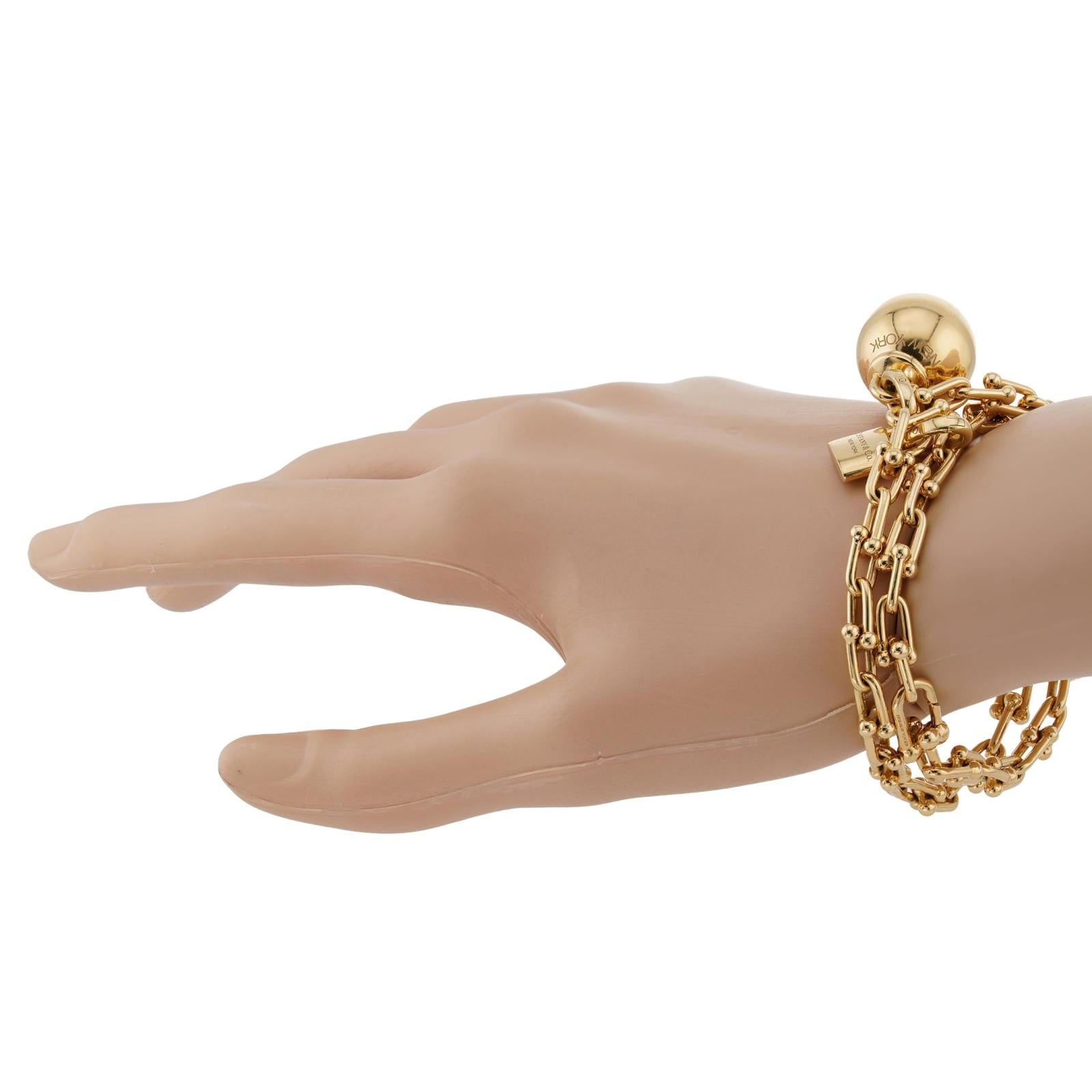 Women's TIFFANY & CO HardWear 18k Yellow Gold Small Wrap Bracelet For Sale