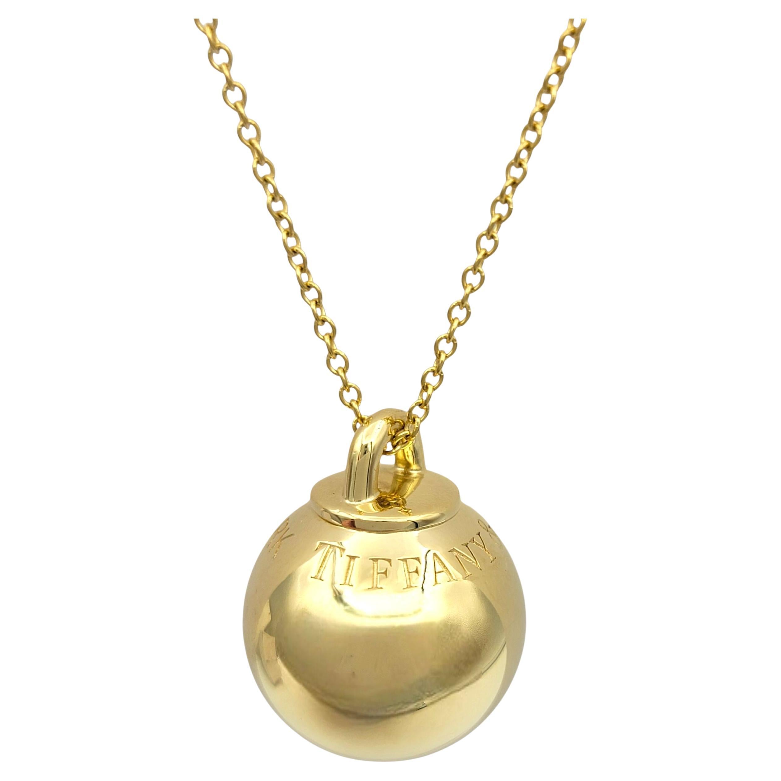 Tiffany & Co. HardWear 32" Long Ball Pendant Necklace in 18 Karat Yellow Gold