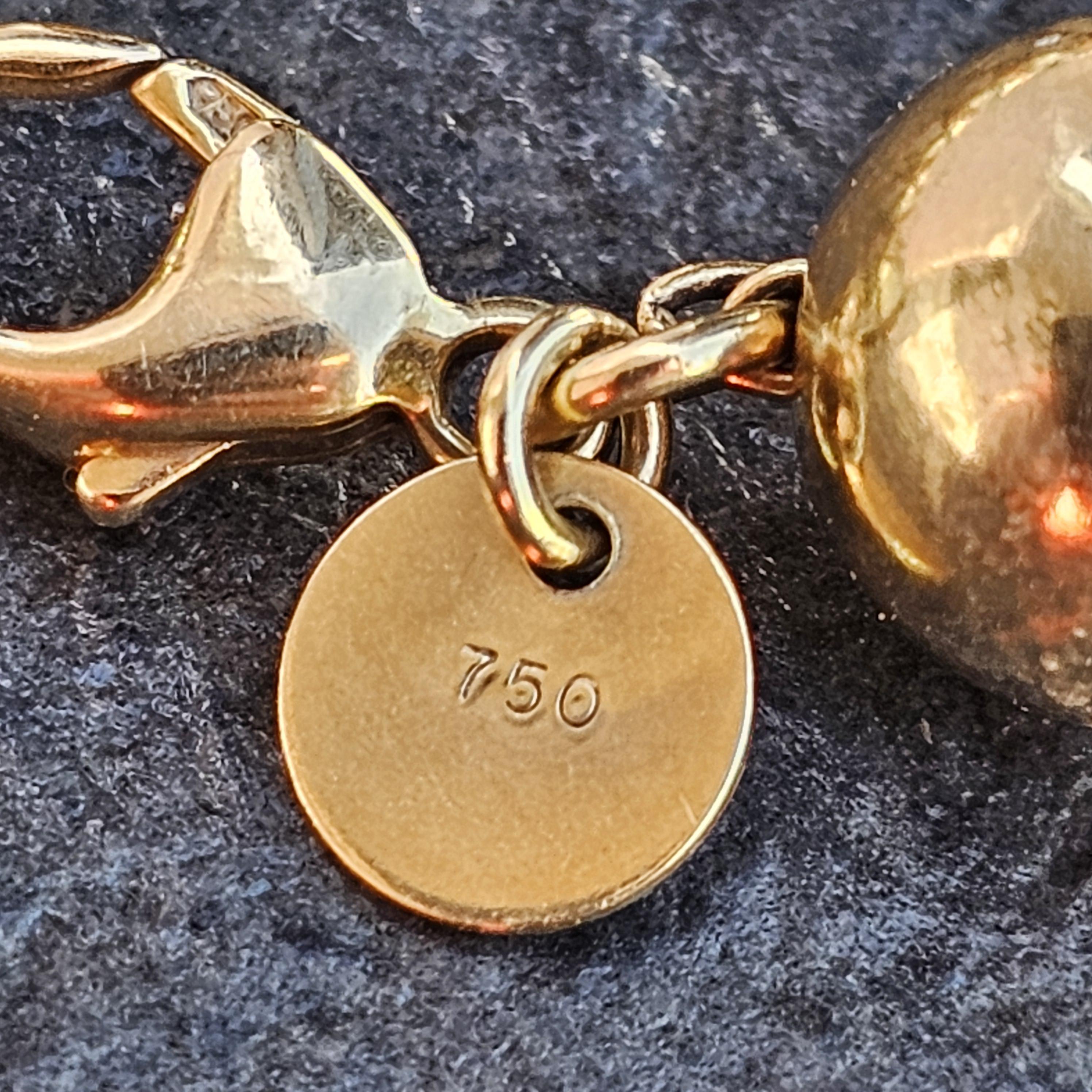 Tiffany & Co. Bracelet boule Hardwear 10 mm en or jaune 18 carats boîte 7,5