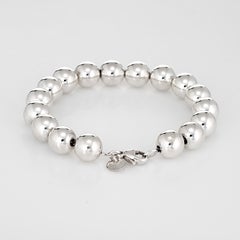 Tiffany & Co. Hardwear Ball Bracelet Sterling Silver Bead Estate Fine Jewelry
