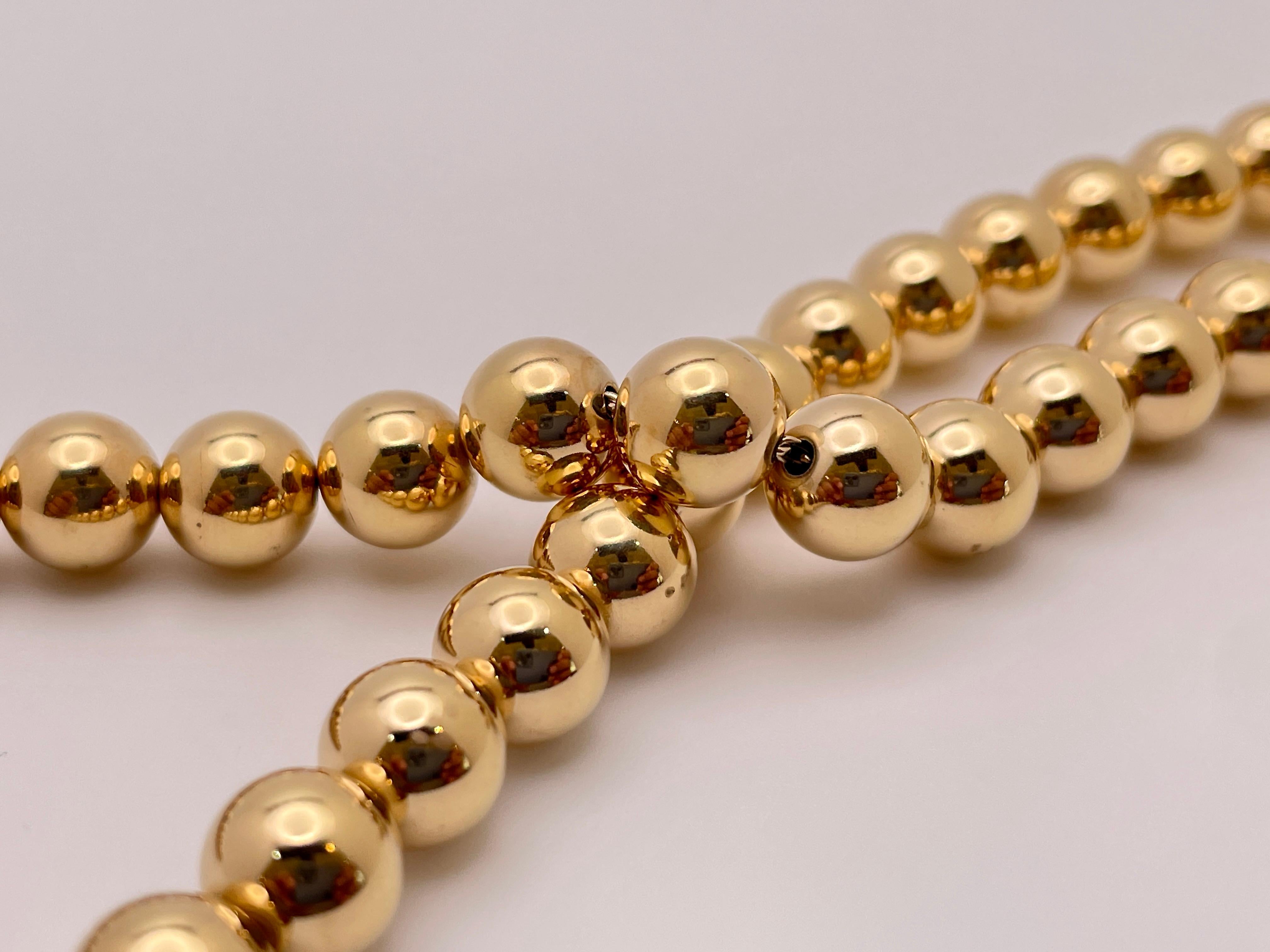 Tiffany & Co. HardWear Ball Necklace 14K Yellow Gold For Sale 3