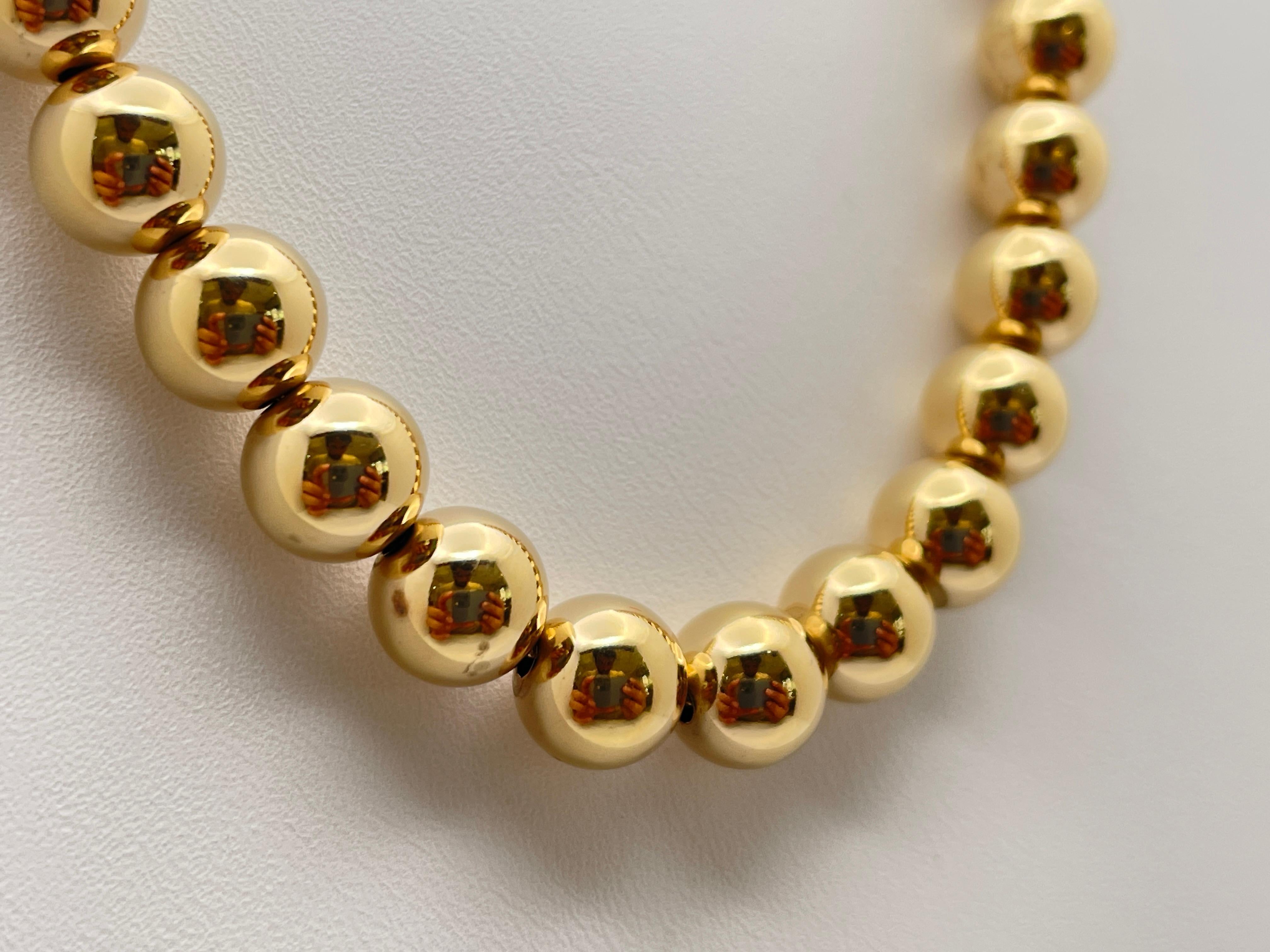 tiffany hardwear ball necklace gold