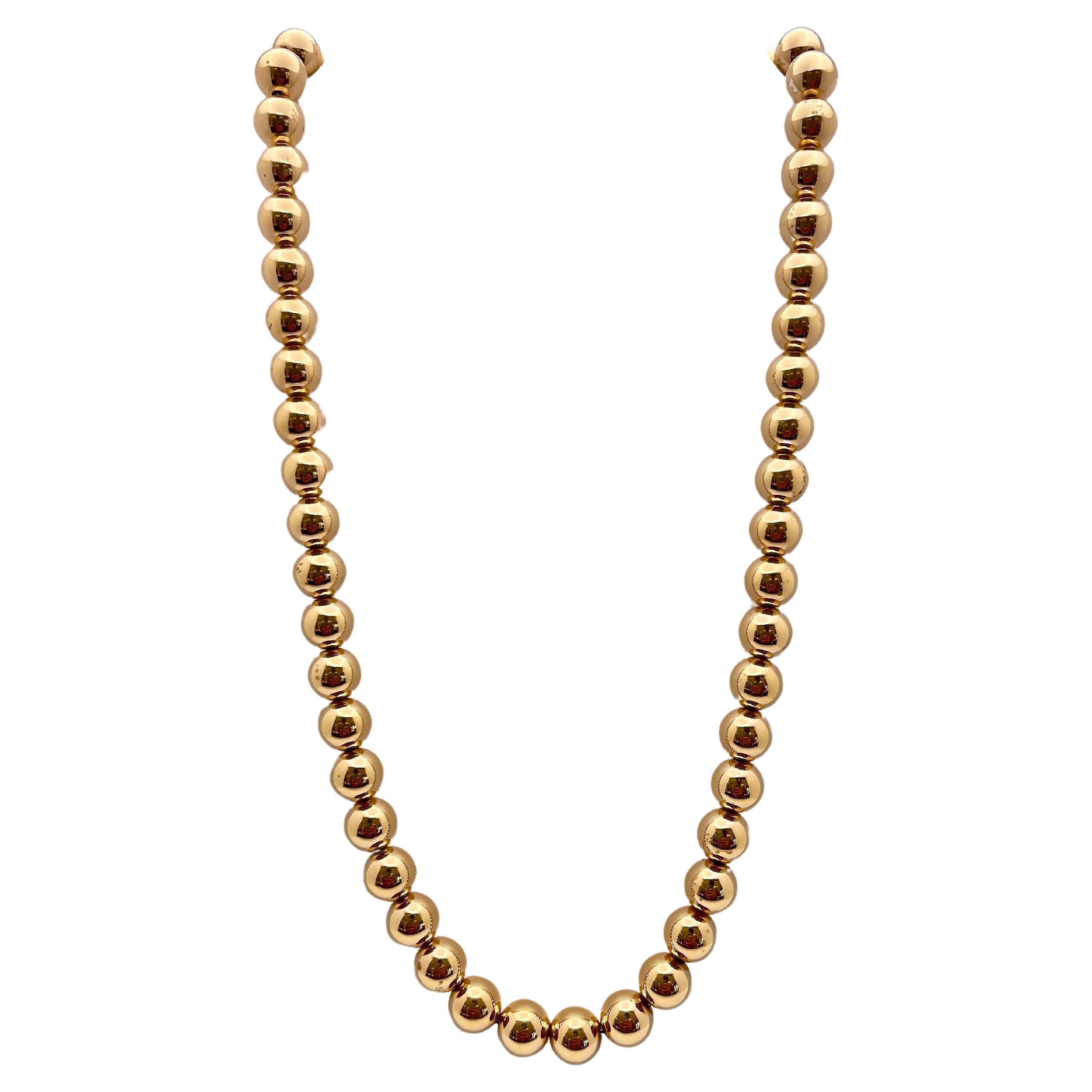 Tiffany & Co. HardWear Ball Necklace 14K Yellow Gold 