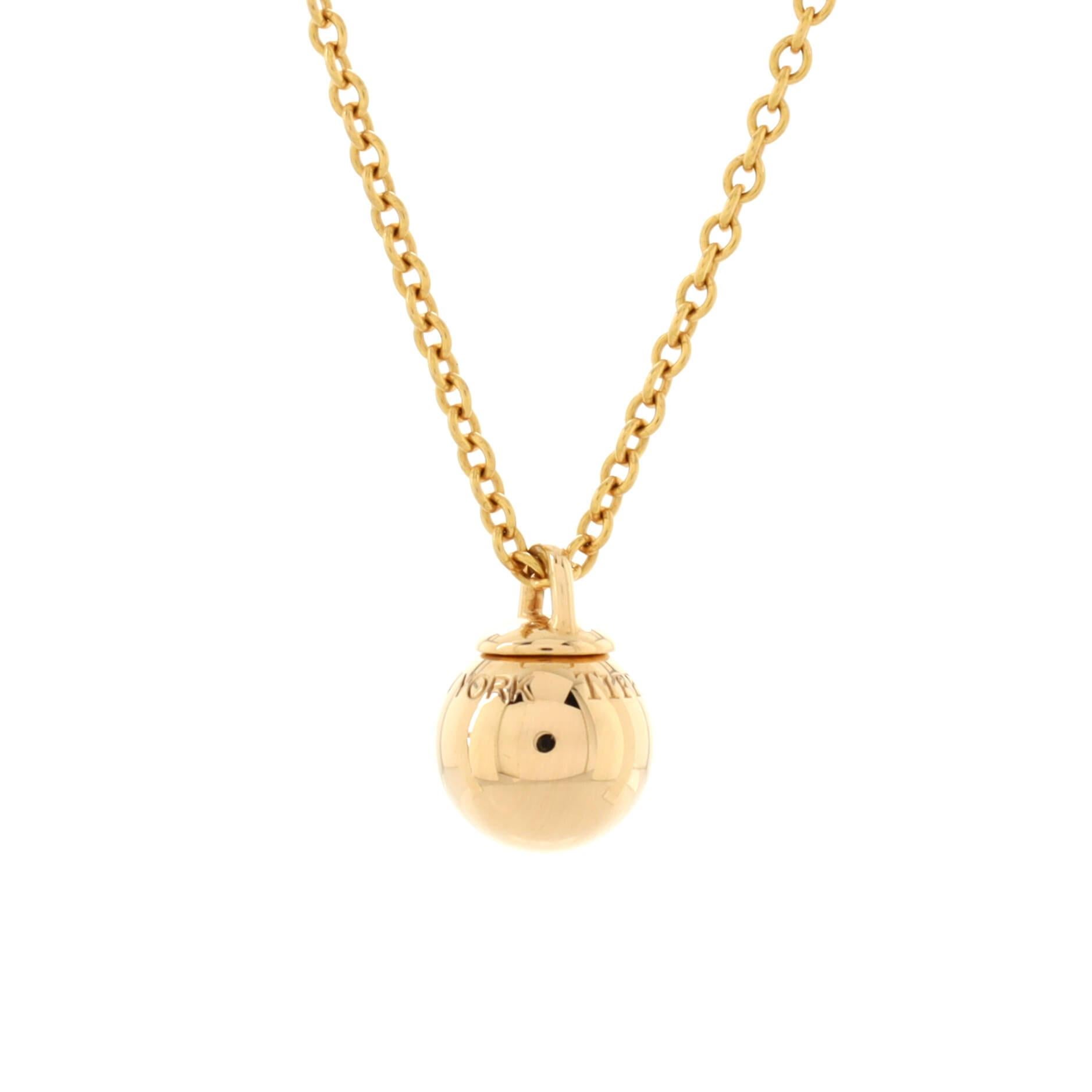 De las mujeres Tiffany & Co. HardWear Collar Colgante Bola Oro Rosa 18K 8mm