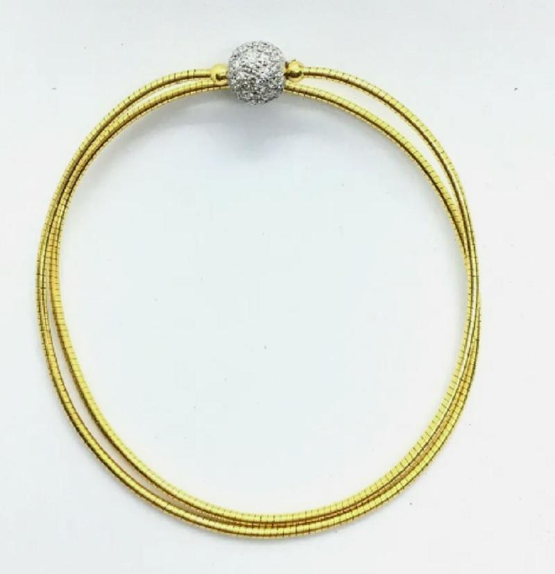 Tiffany & Co Hardwear Ball Pendant Necklace Bracelet 
Marked 18K & Platinum 
1 TCW Pave' set Diamond 
No dents, no damage, no sign of any repairs, see pictures
Hallmarked 