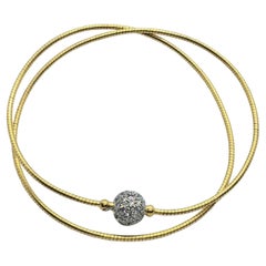Tiffany & Co. Collana con ciondolo a forma di palla Bracciale in platino 18 carati con diamante 1 TCW