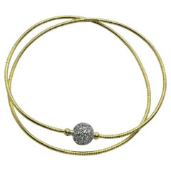 Tiffany & Co. Collier pendentif boule de style Hardwear en platine 18 carats et diamants 1 carat