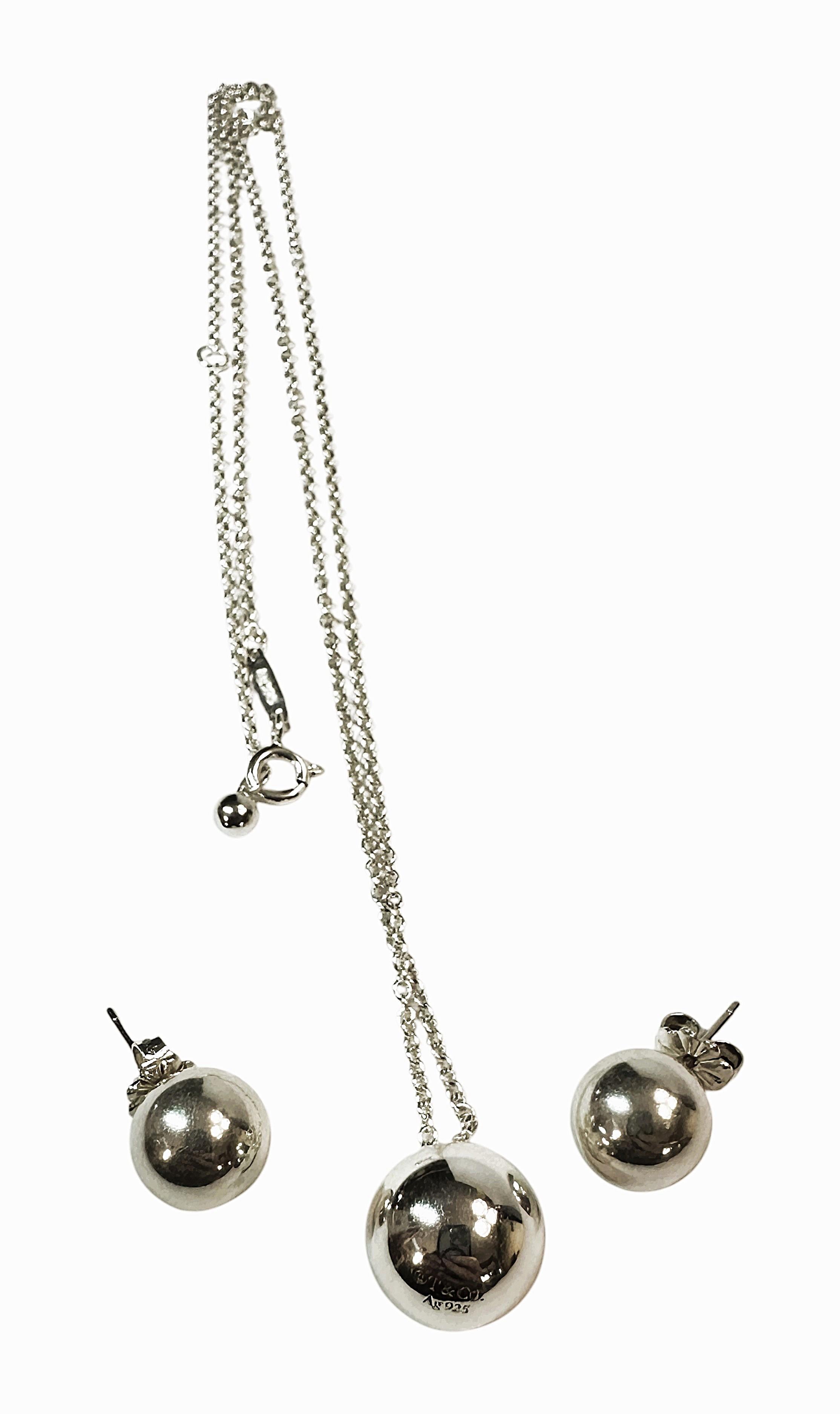 Tiffany & Co. HardWear Ball Pendant Necklace & Matching Earrings 3