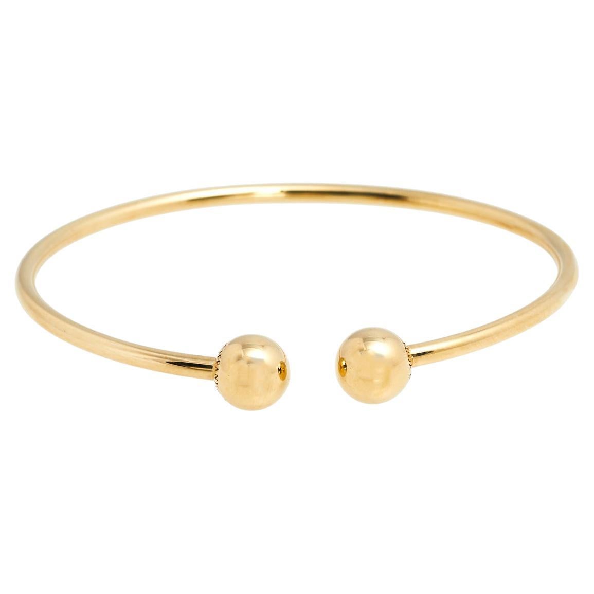 Tiffany & Co. HardWear Ball Wire 18K Yellow Gold Open Cuff Bracelet