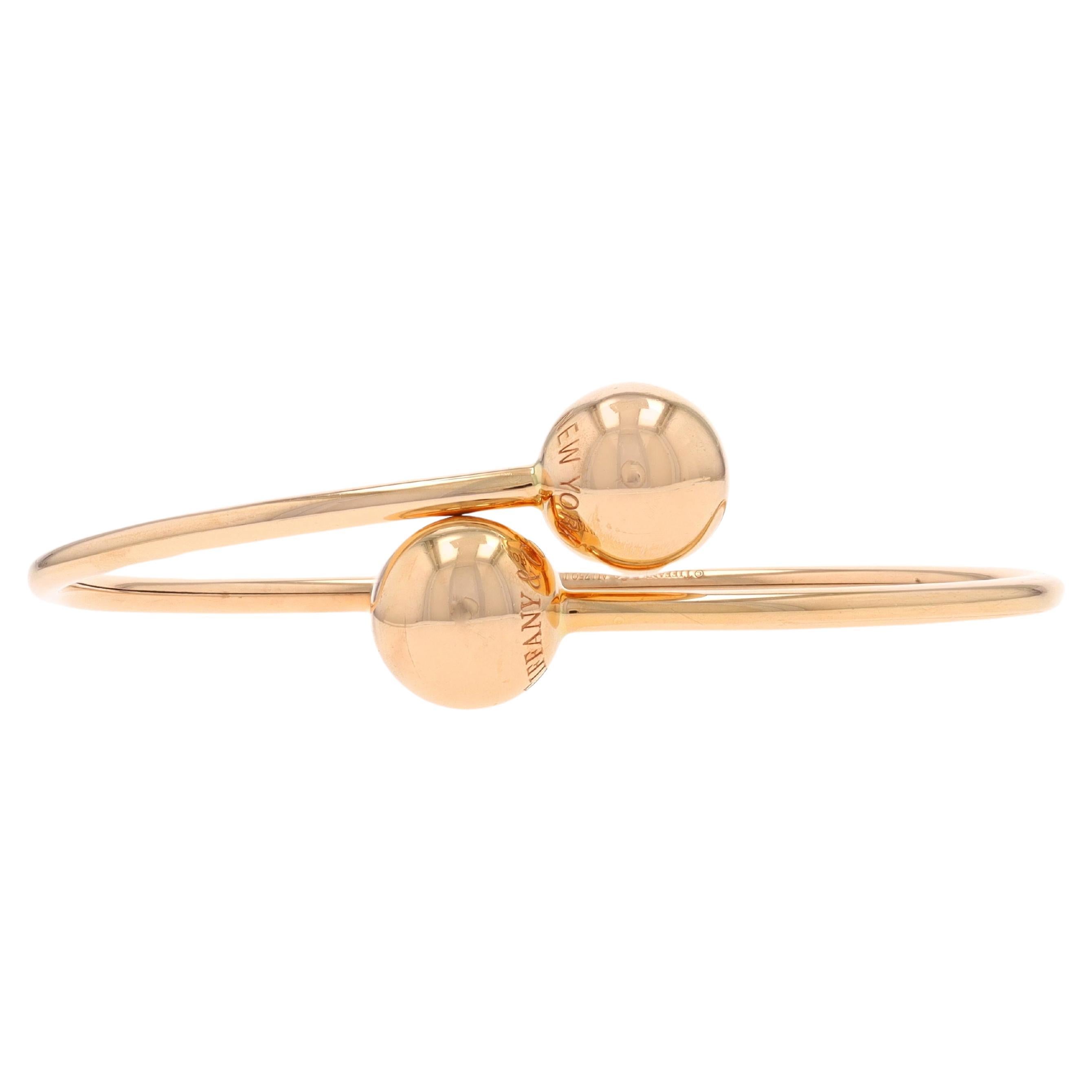 Tiffany & Co. Hardwear Bypass Ball Bangle Bracelet 6 1/4" - Rose Gold 18k