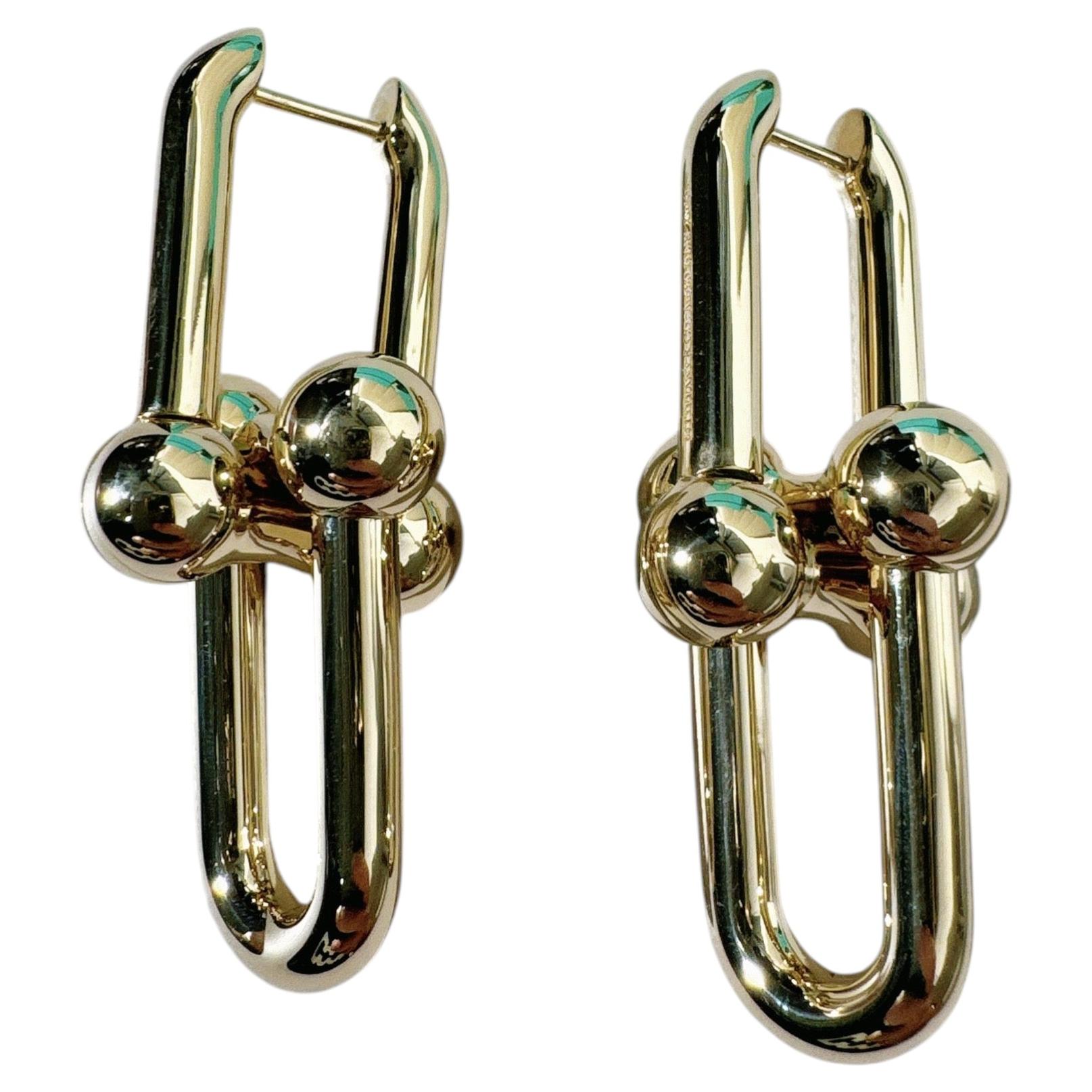 Tiffany & Co. Collection HardWear : boucles d'oreilles à maillons en or jaune 18 carats