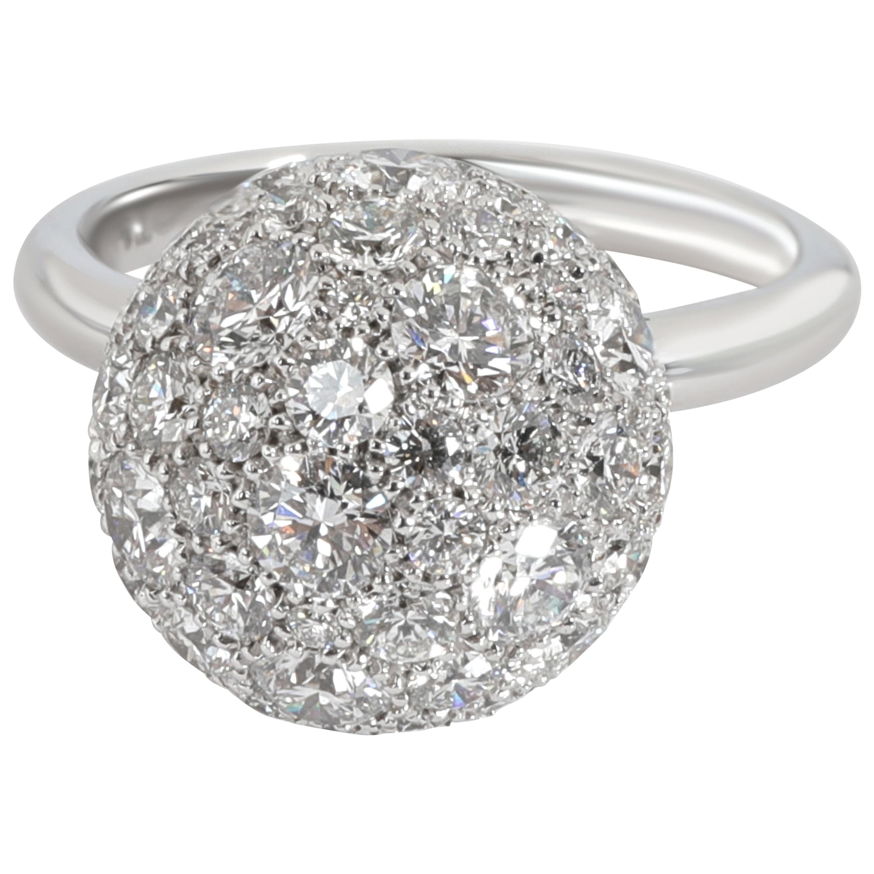 Tiffany & Co. Hardwear Diamond Ball Ring in 18 Karat White Gold 2.99 Carat