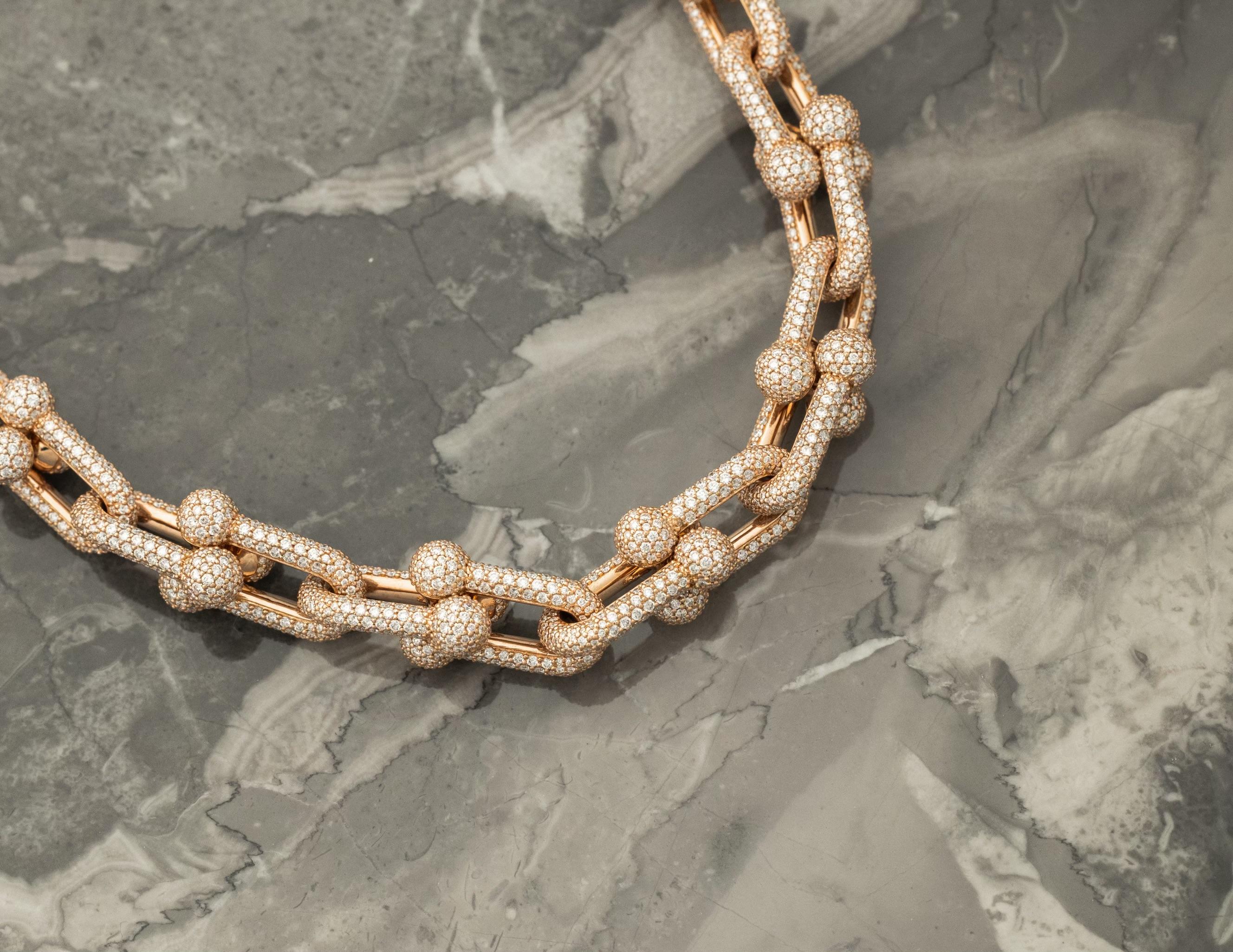 Tiffany & Co. Collana di diamanti Hardwear 28.38 cttw. in vendita 1