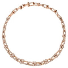 Tiffany & Co. HardWear Diamond Necklace in 18K Rose Gold – 28.38 Carats