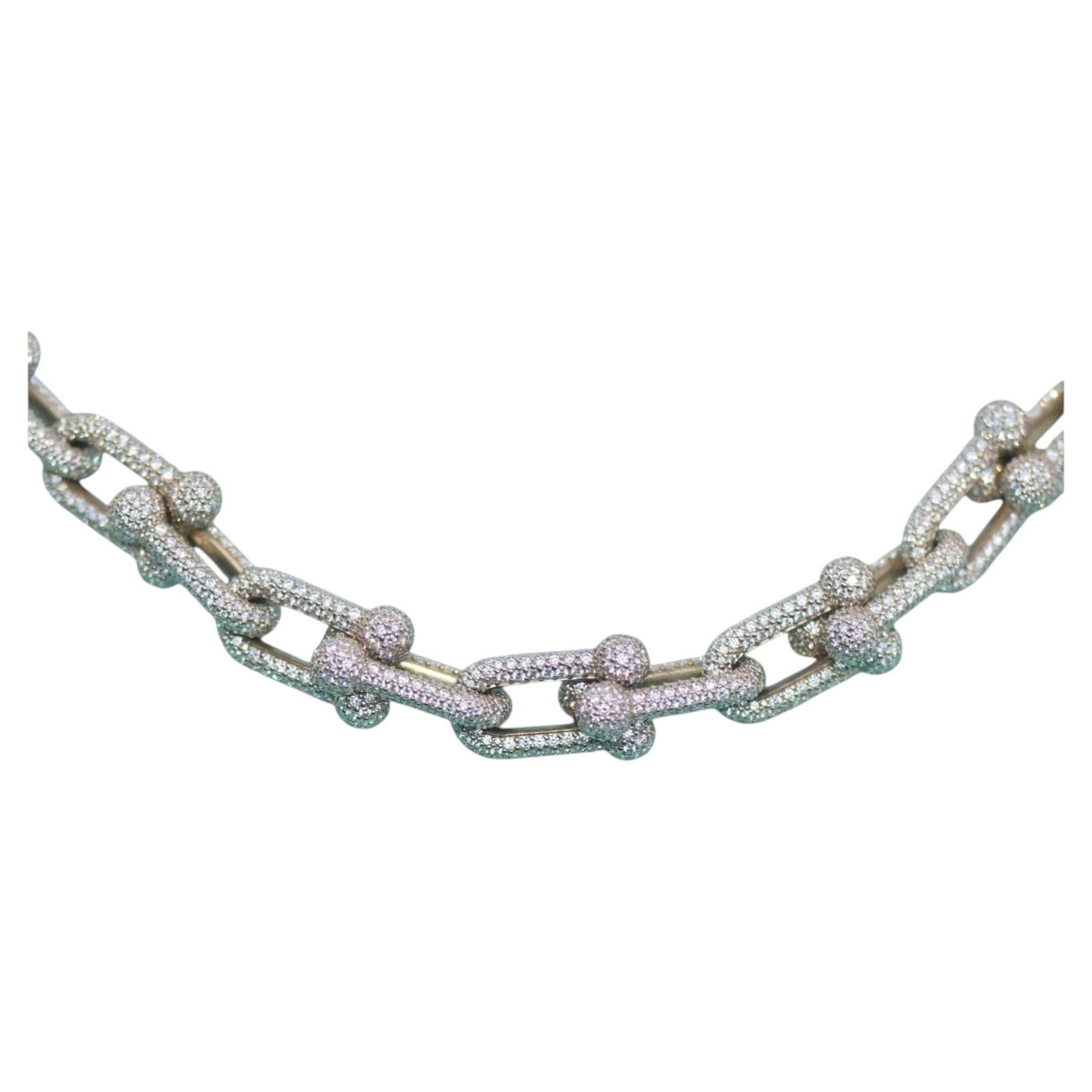 Tiffany & Co. Collier de diamants HardWear en or rose 18 carats - 28,38 carats