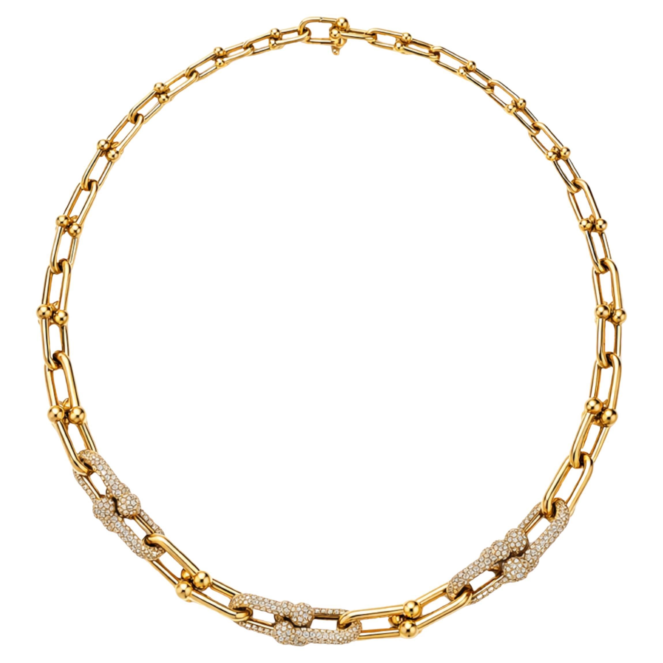 Tiffany 
Co. HardWear Diamond Necklace in 18K Rose Gold – 9 Carats