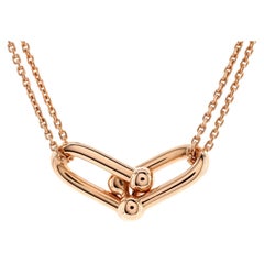 Tiffany & Co. Collier pendentif à double maillons HardWear en or rose 18 carats