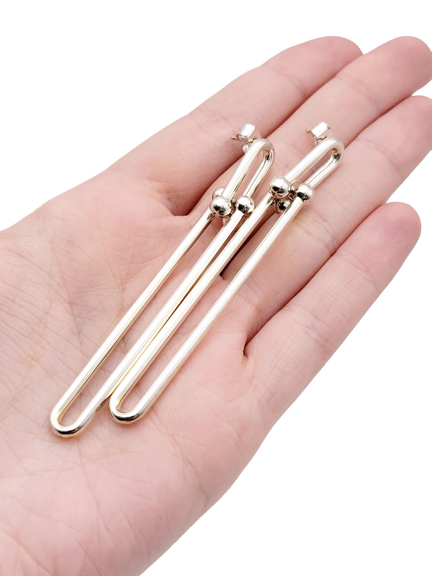 Tiffany & Co. Hardwear Double Long Link Dangle Earrings in Sterling Silver 5