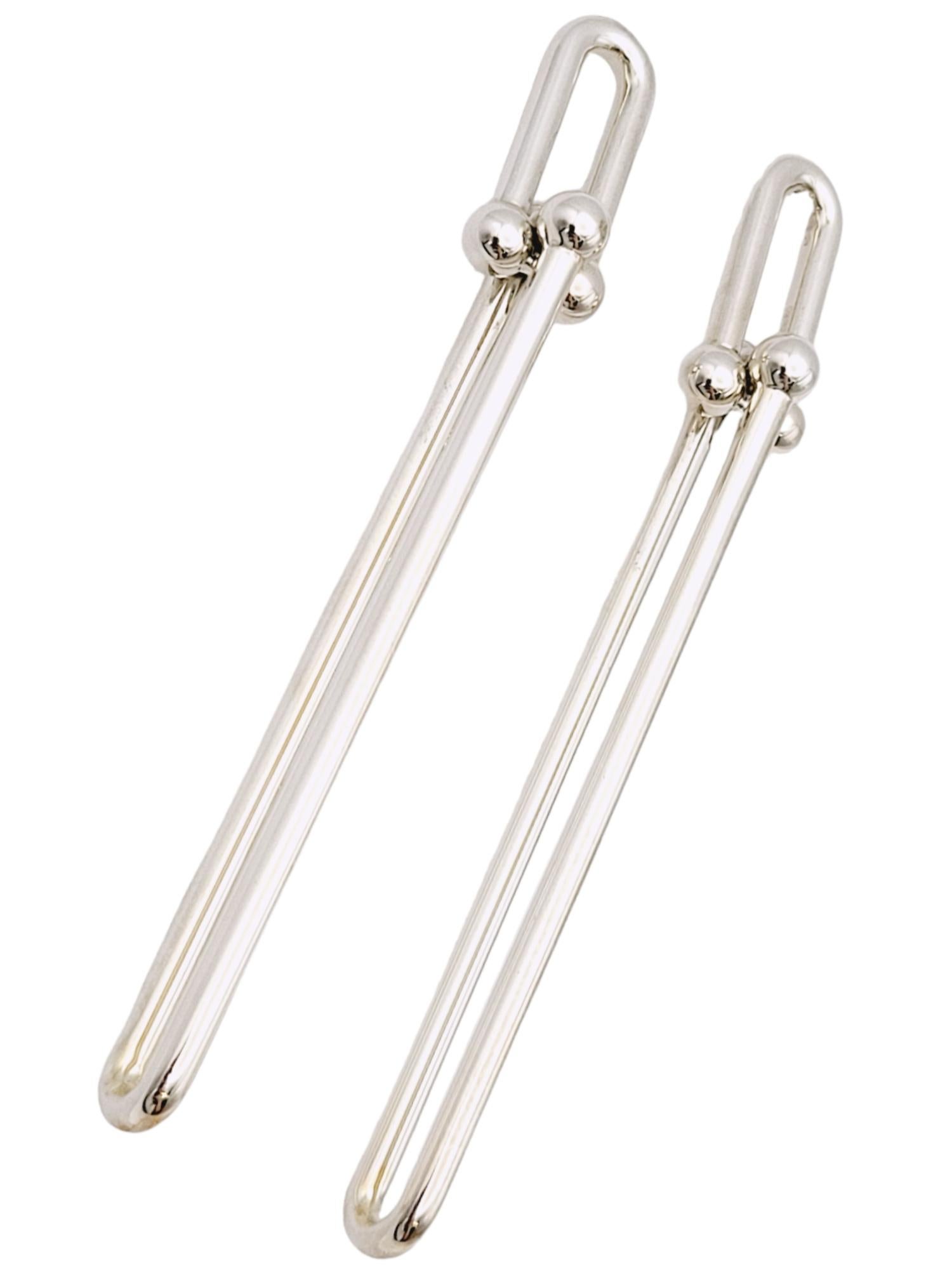 Introducing a stunning pair of Tiffany & Co. HardWear Double Long Link Earrings in sterling silver, designed to capture the spirit of the women of New York City. Founded in 1837 in New York City, Tiffany & Co. is one of the world's most storied