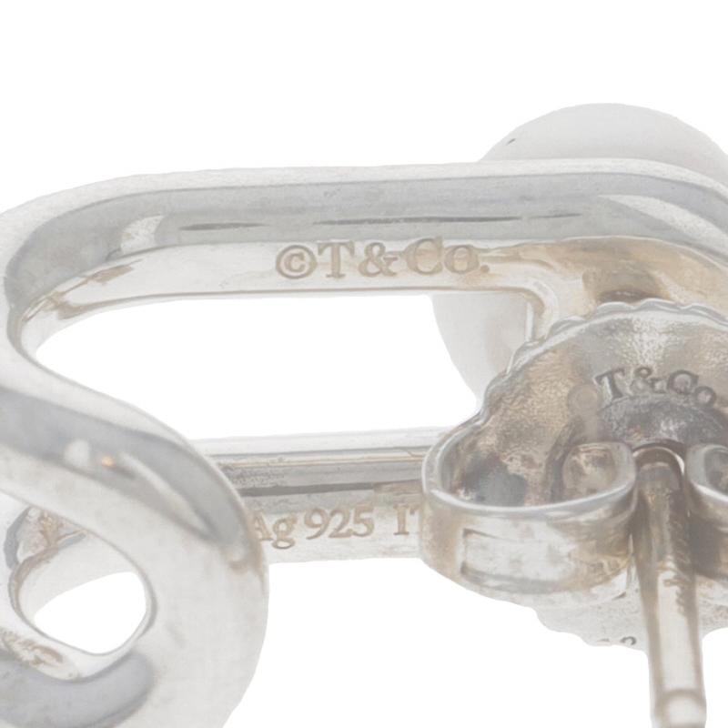 Tiffany & Co. HardWear Doppelperlen-Ohrringe mit Scharnier Sterling 925 J-Hoop durchbohrt Damen