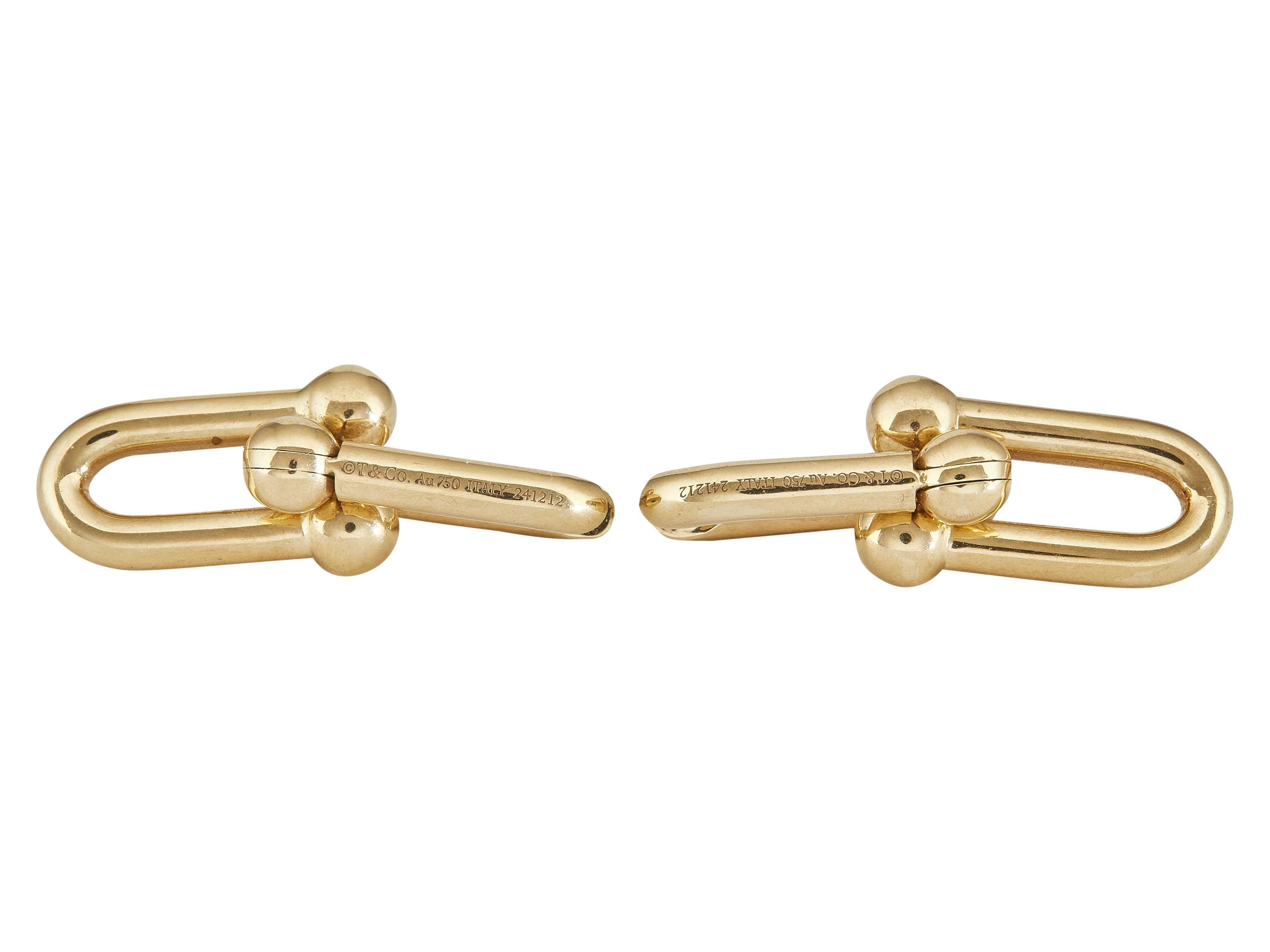 Tiffany & Co. Orecchini HardWear A Link Medio in oro giallo 18 carati In condizioni buone in vendita a New York, NY