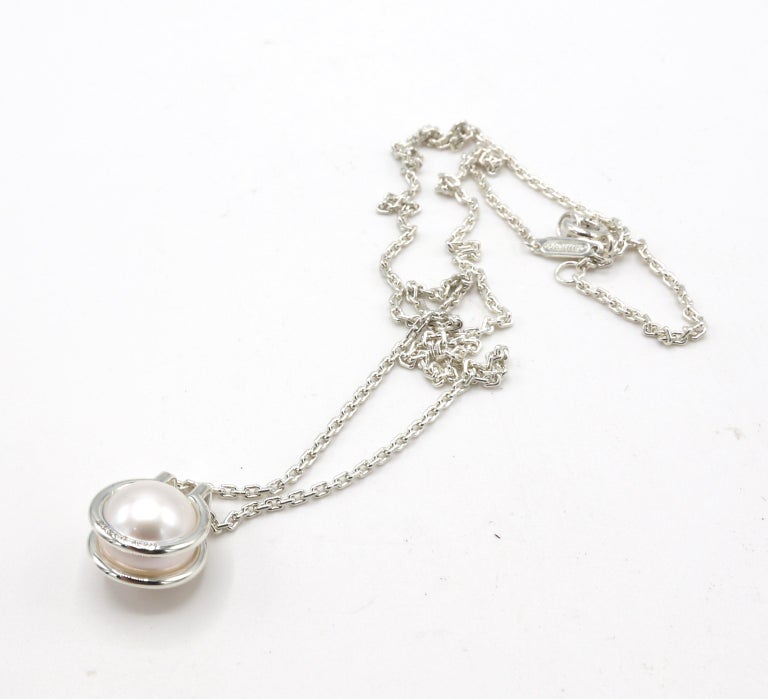 Tiffany Hardwear Freshwater Pearl Necklace in Sterling Silver, Size: 16 in.