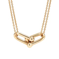 Tiffany & Co HardWear Large Double Link Pendant 18K Yellow Gold