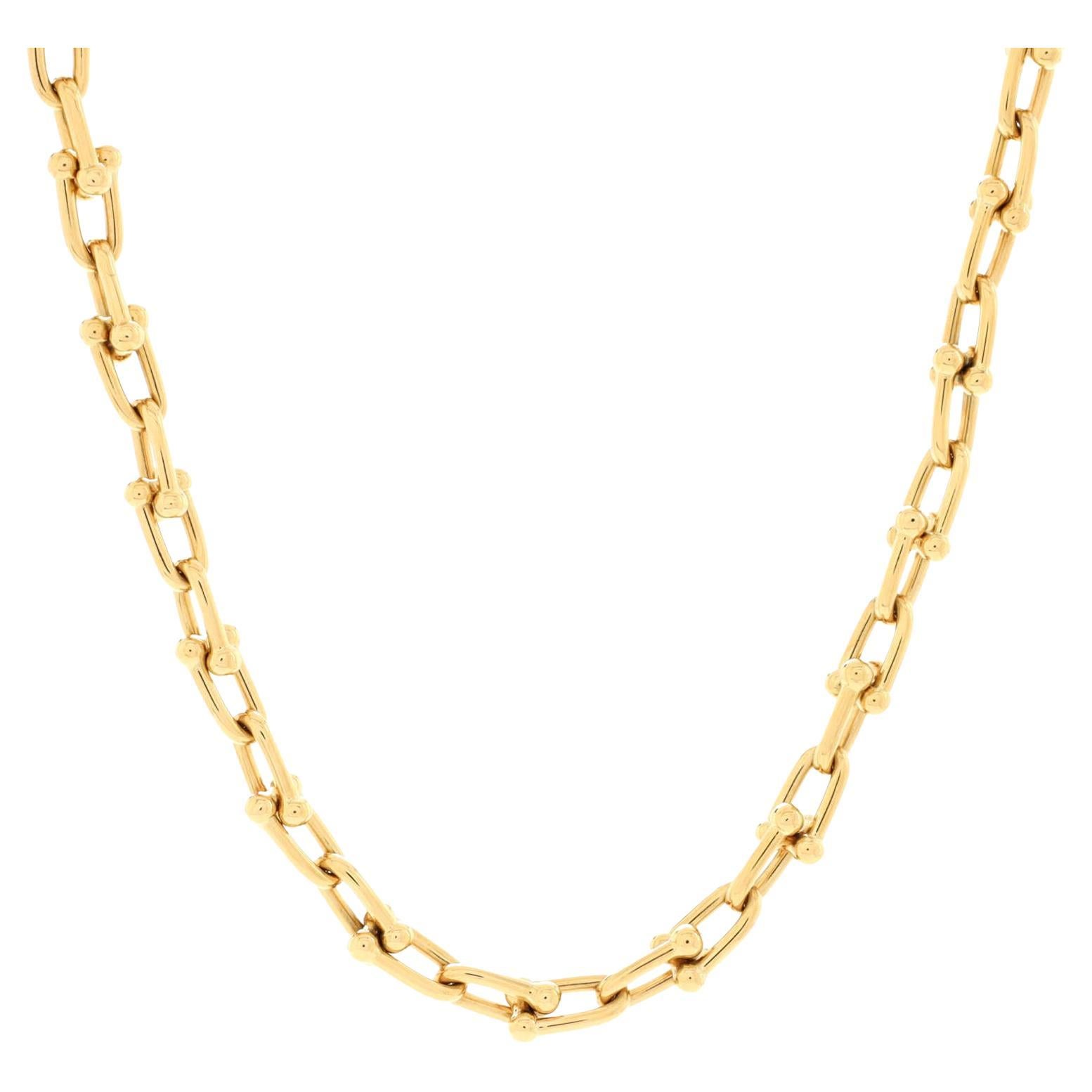 Tiffany & Co. HardWear Link Necklace 18K Yellow Gold Small