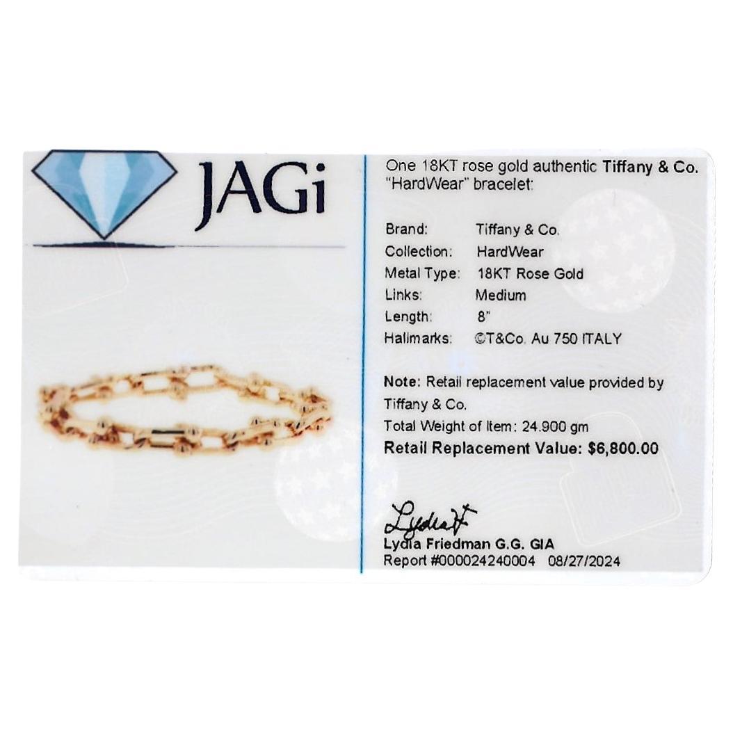 Tiffany & Co. HardWear Medium Link Bracelet in Polished 18 Karat Rose Gold 6