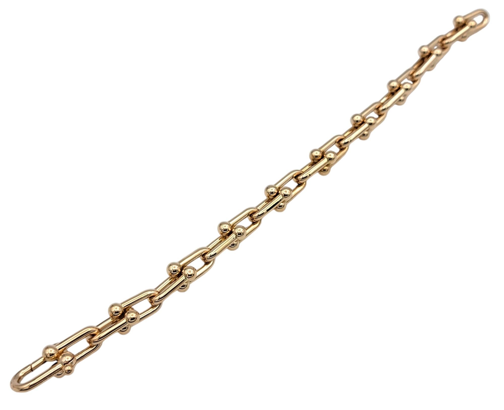 Tiffany & Co. HardWear Medium Link Bracelet in Polished 18 Karat Rose Gold In Good Condition In Scottsdale, AZ