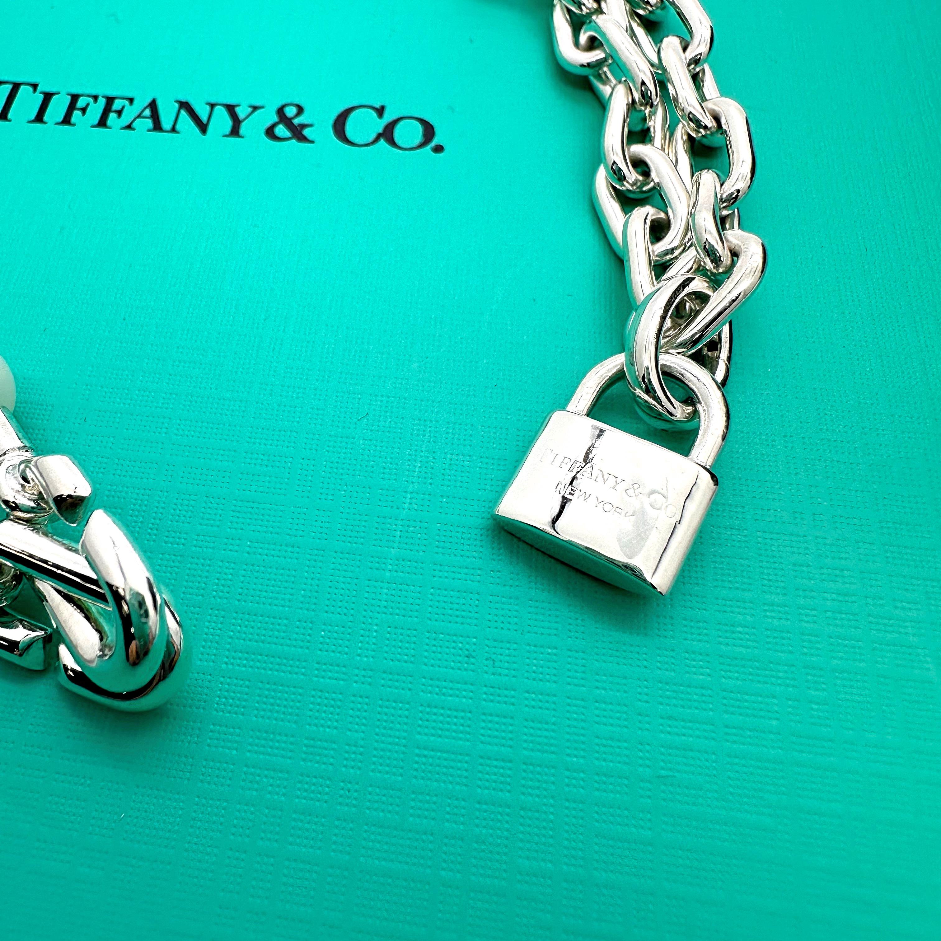 Tiffany & Co. HardWear Pearl Lock Wrap Bracelet in Silver Size Medium 2
