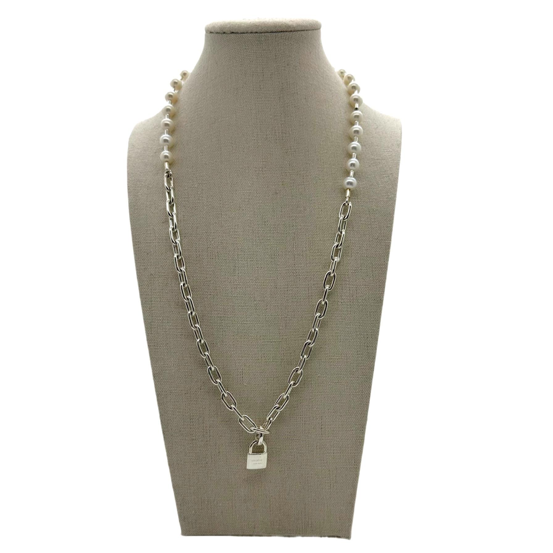 tiffany pearl lock bracelet