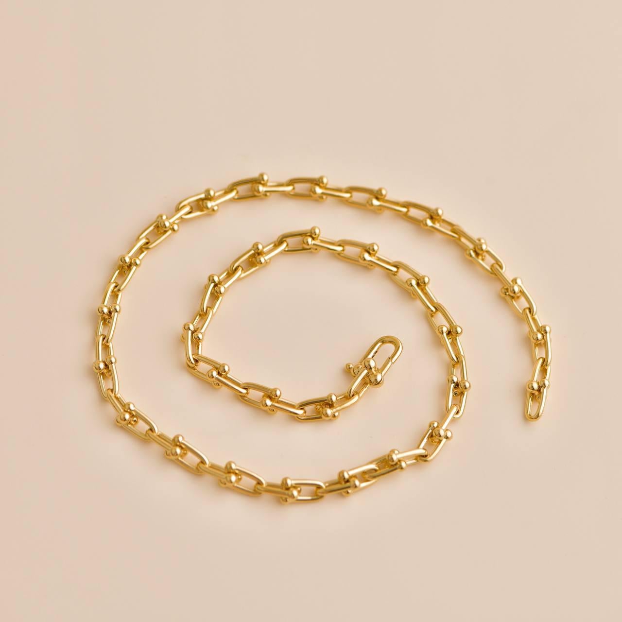 Women's or Men's Tiffany & Co. HardWear Small Link 18k Yellow Gold Necklace For Sale