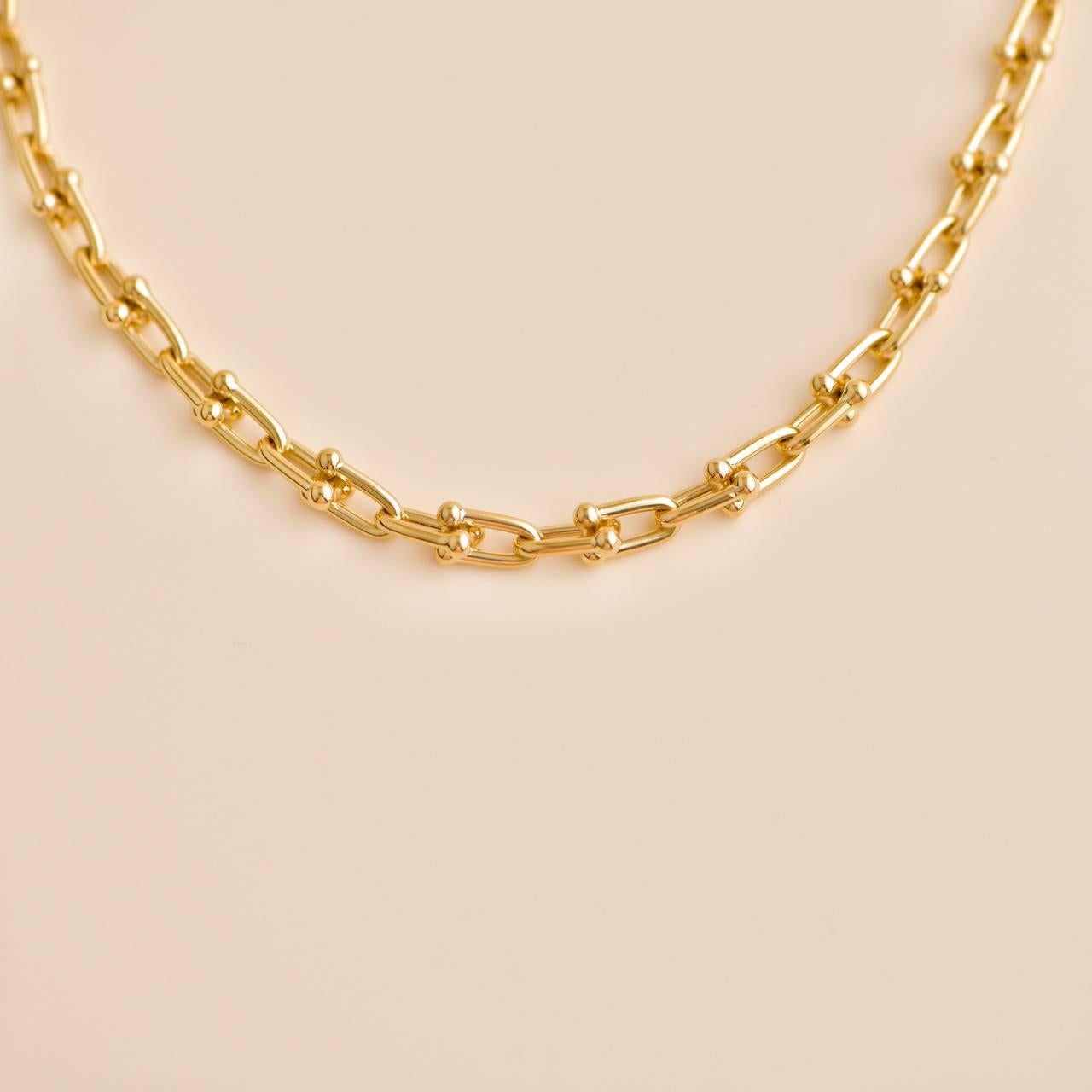 Tiffany & Co. HardWear Small Link 18k Yellow Gold Necklace For Sale 1