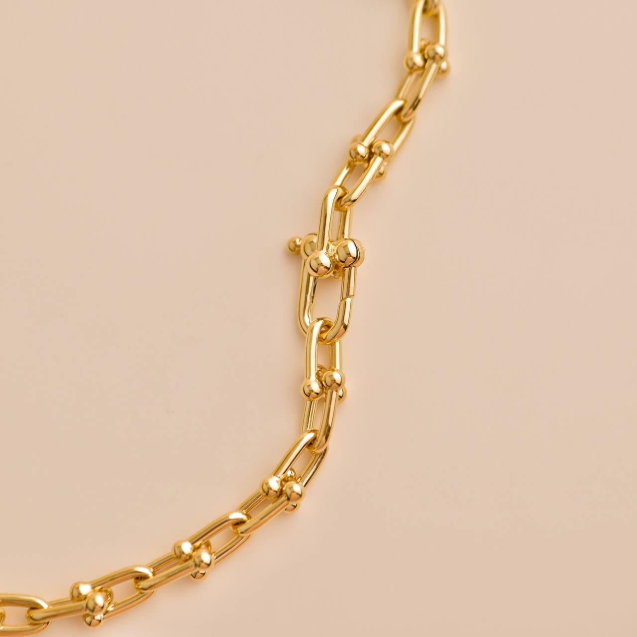 Tiffany & Co. HardWear Small Link 18k Yellow Gold Necklace For Sale 2