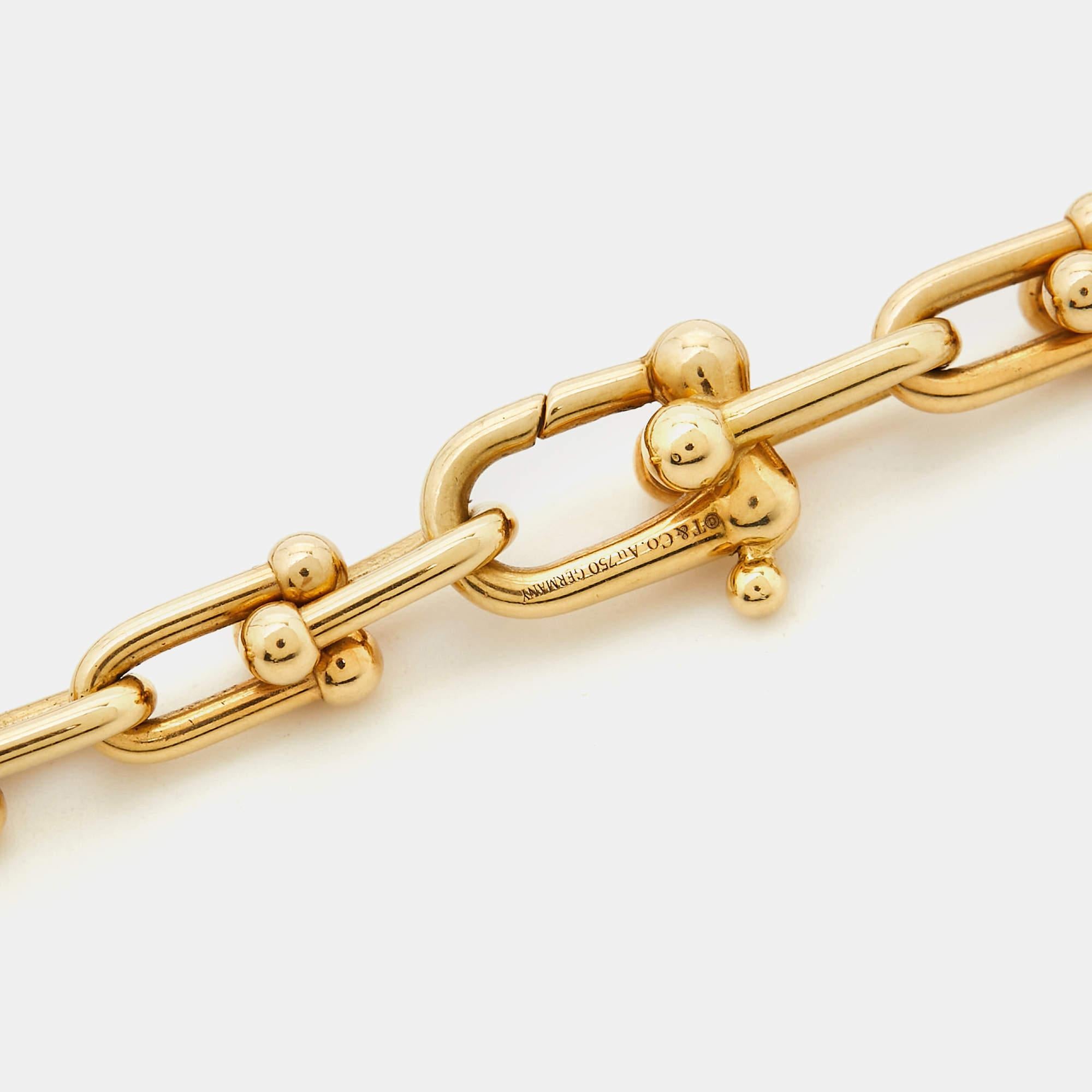 Tiffany & Co. HardWear Small Links 18k Yellow Gold Necklace In Good Condition In Dubai, Al Qouz 2