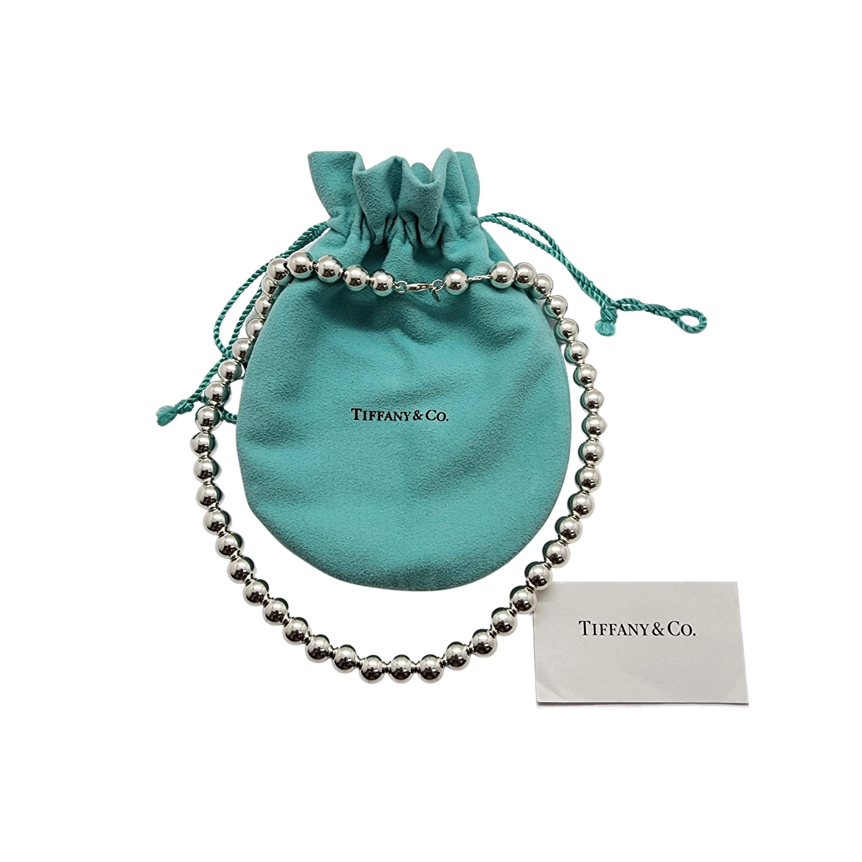 Tiffany & Co. Hardwear Sterling Silver Ball Necklace with Pouch 3