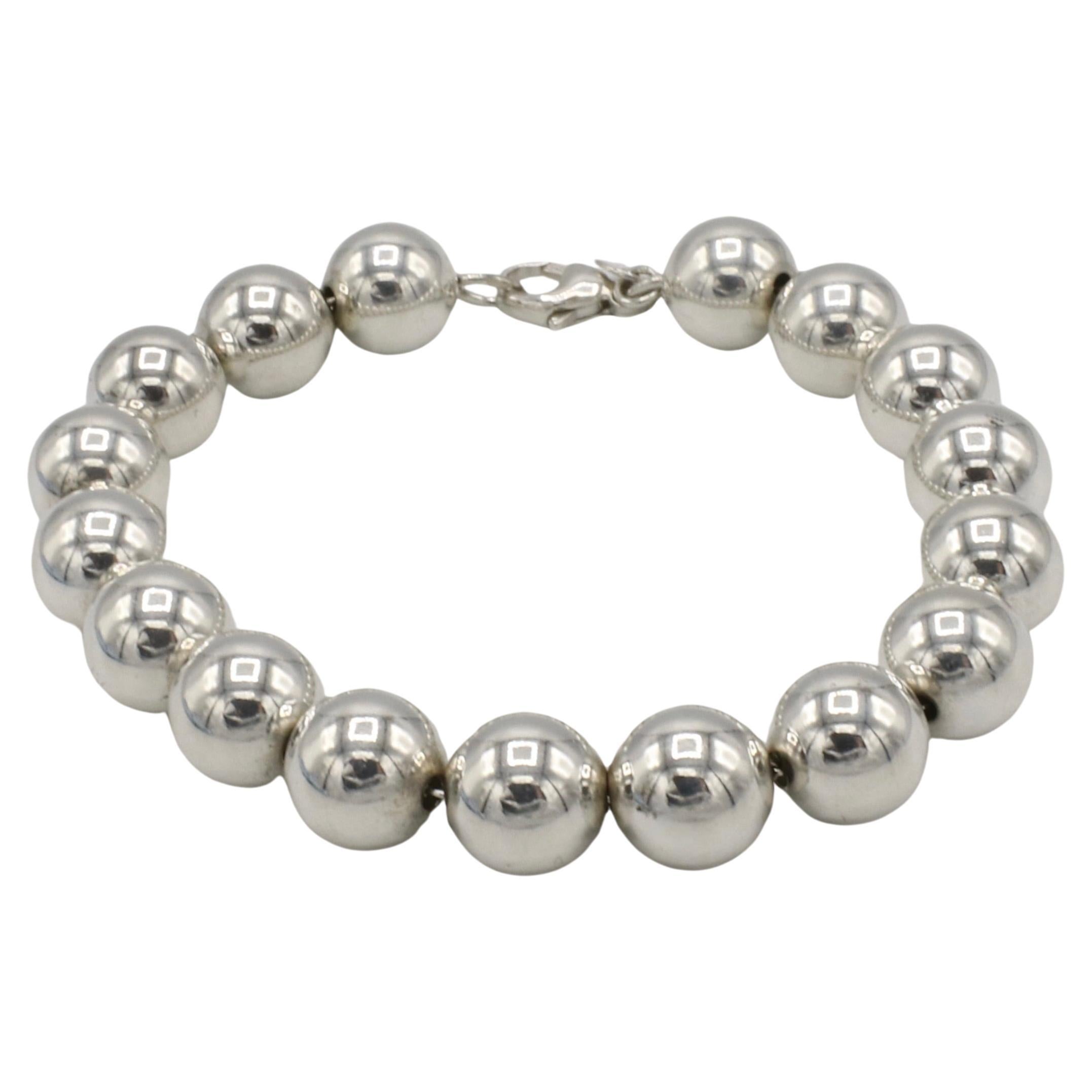 Tiffany & Co. HardWear Sterling Silver Ball Bead Bracelet 
Metal: Sterling silver
Weight: 18.67 grams
Width: 10mm
Length:  7 inches
Retail: $525 USD