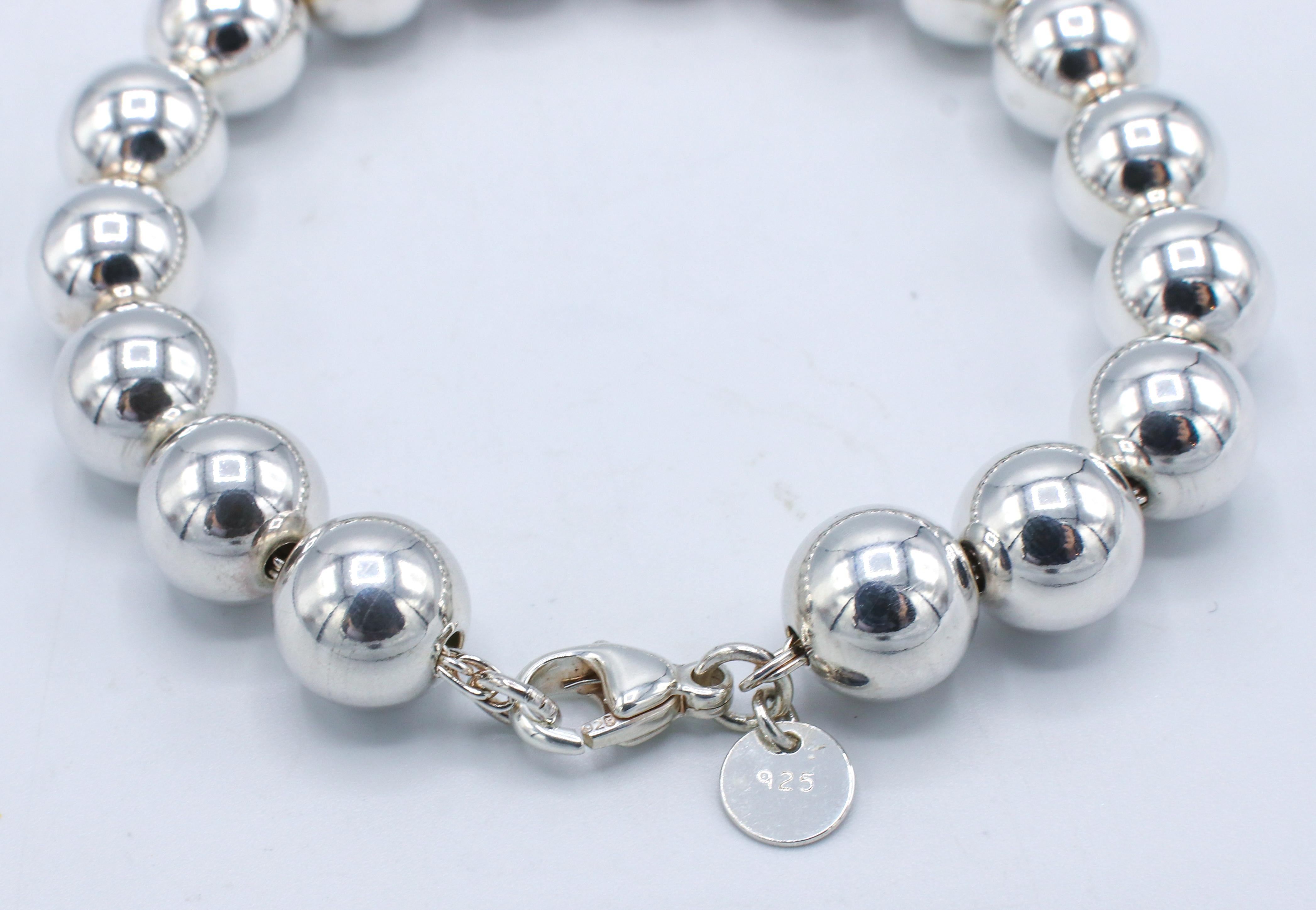 Tiffany and Co Hardwear Bracelet Graduated Ball Beads Silver Estate Signed  For Sale at 1stDibs | tiffany hardwear ball bracelet, tiffany silver pearl  bracelet, tiffany and co bracelet bead