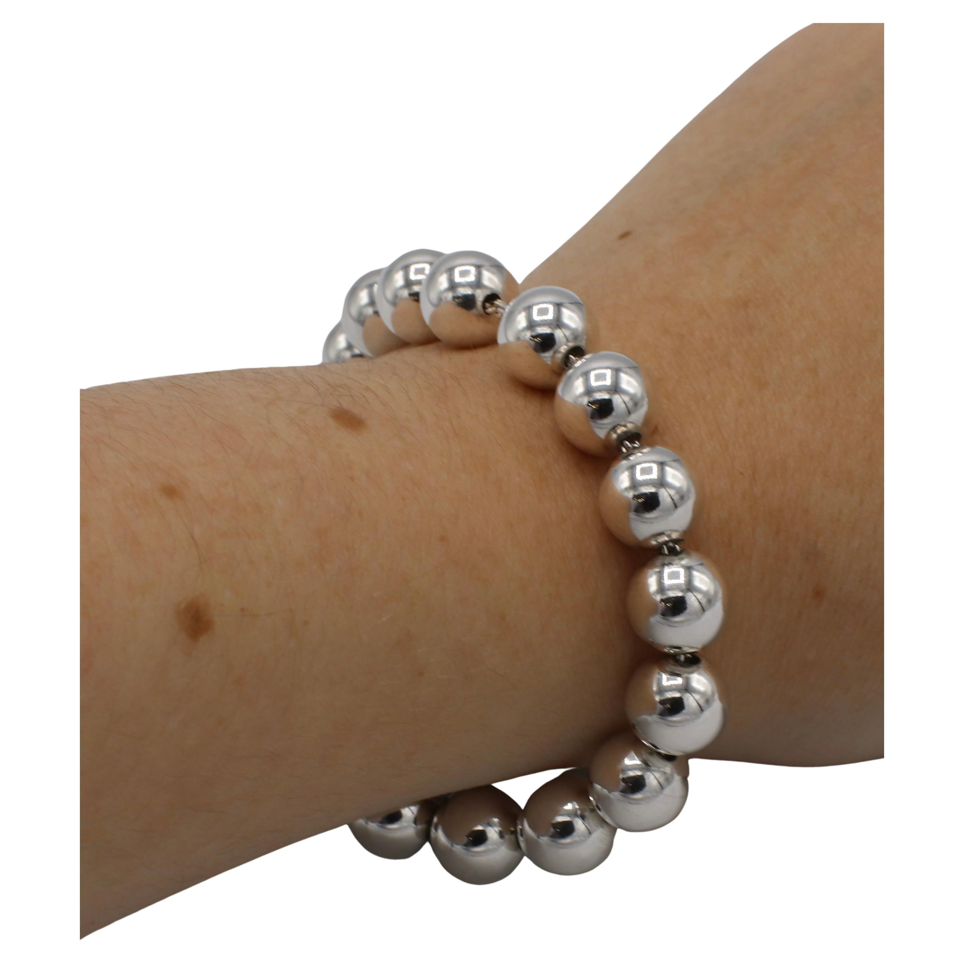 Tiffany & Co. Bracelet de perles en argent sterling HardWear  Excellent état - En vente à  Baltimore, MD